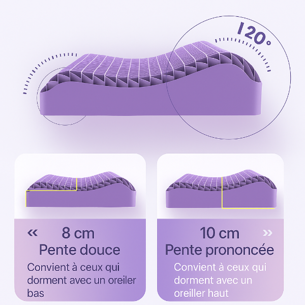 Oreiller Cervical TPE Nouvelle Génération – Le Sommeil qui Répare Vraiment - COUSSIN LAB