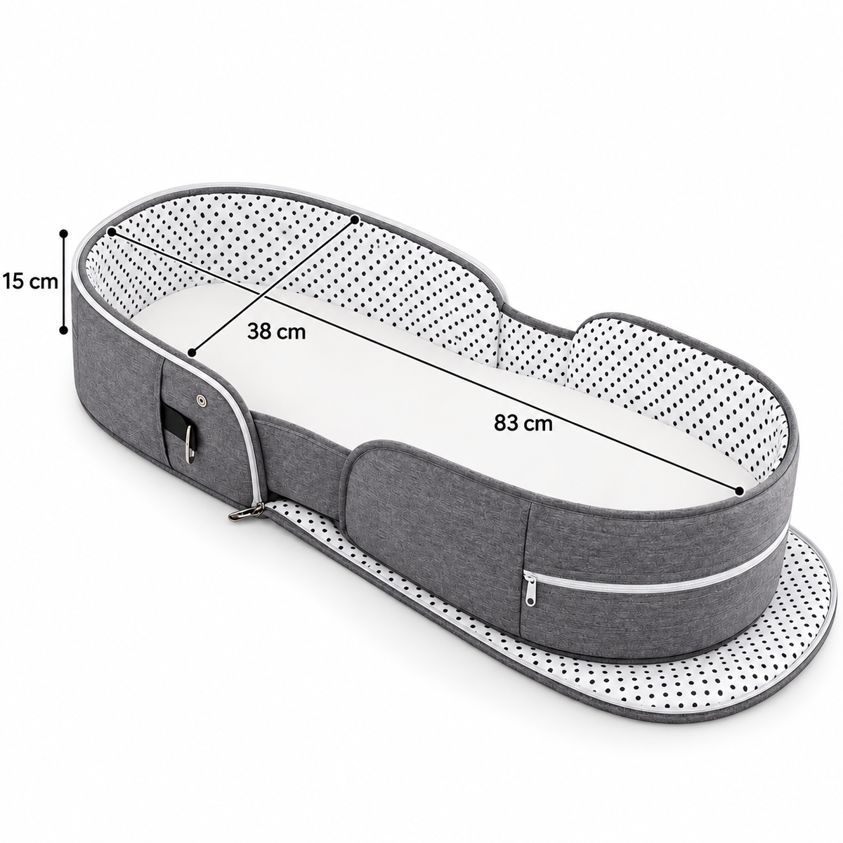 Couffin bébé portable avec moustiquaire – Lit de voyage pliable pour nouveau-né - COUSSIN LAB