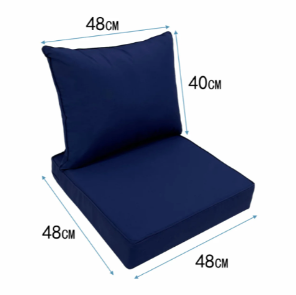 Coussin d'extérieur imperméables avec dossier – Idéals pour le jardin, la terrasse ou le balcon, résistants à la décoloration