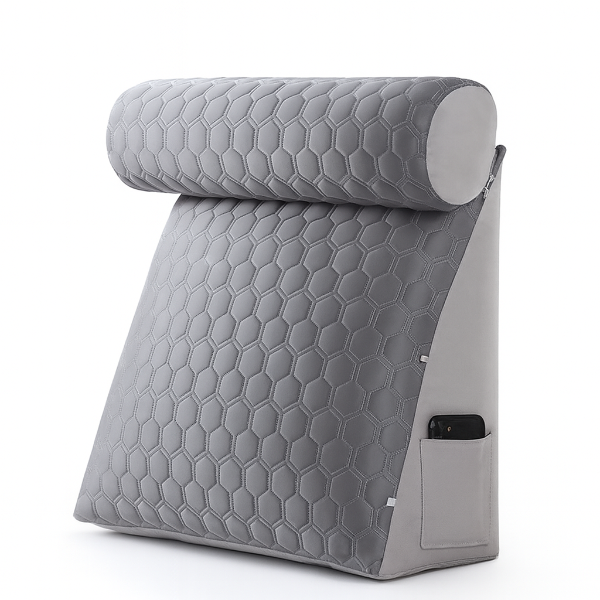 Coussin de Lecture Triangulaire – Grand Cale-Dos en Latex Rafraîchissant - COUSSIN LAB