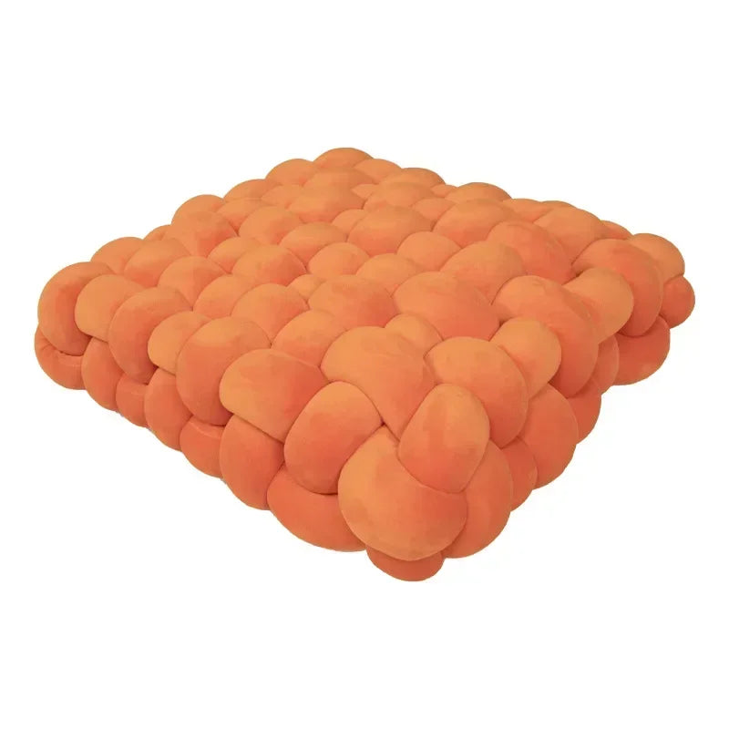 Coussin Carré Tricoté  – Cocon Moelleux