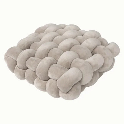 Coussin Carré Tricoté  – Cocon Moelleux