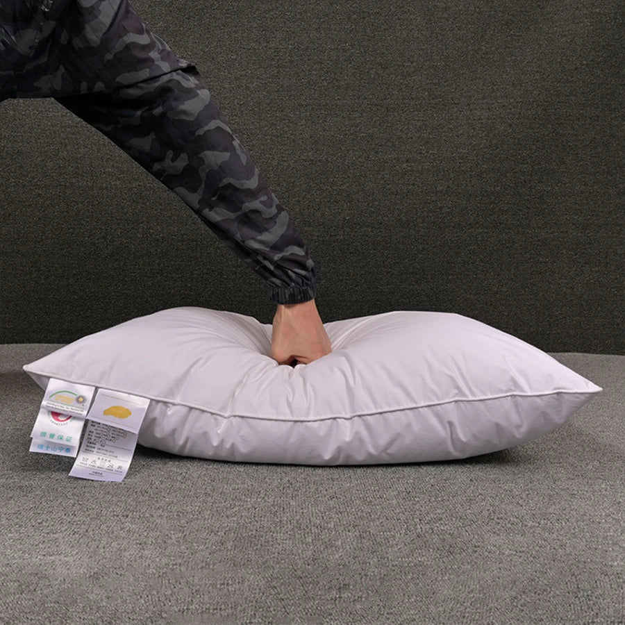100% White Goose Feather Pillow Five-star Hotel Goose Feather Pillow Single Healthy Memory Pillow Orthopedic Pillow - COUSSIN LAB