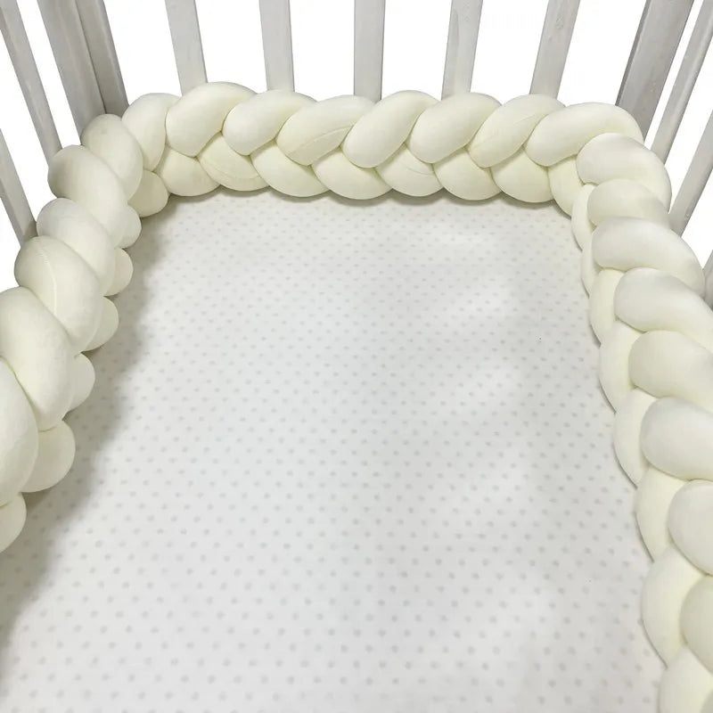 Tour de Lit Tressé Bébé – Coussin Protecteur de Berceau 2 Mètre