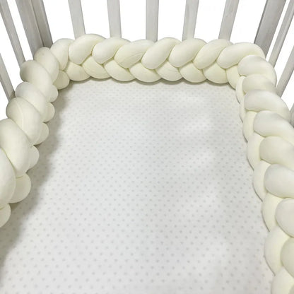 Tour de Lit Tressé Bébé – Coussin Protecteur de Berceau 2 Mètre
