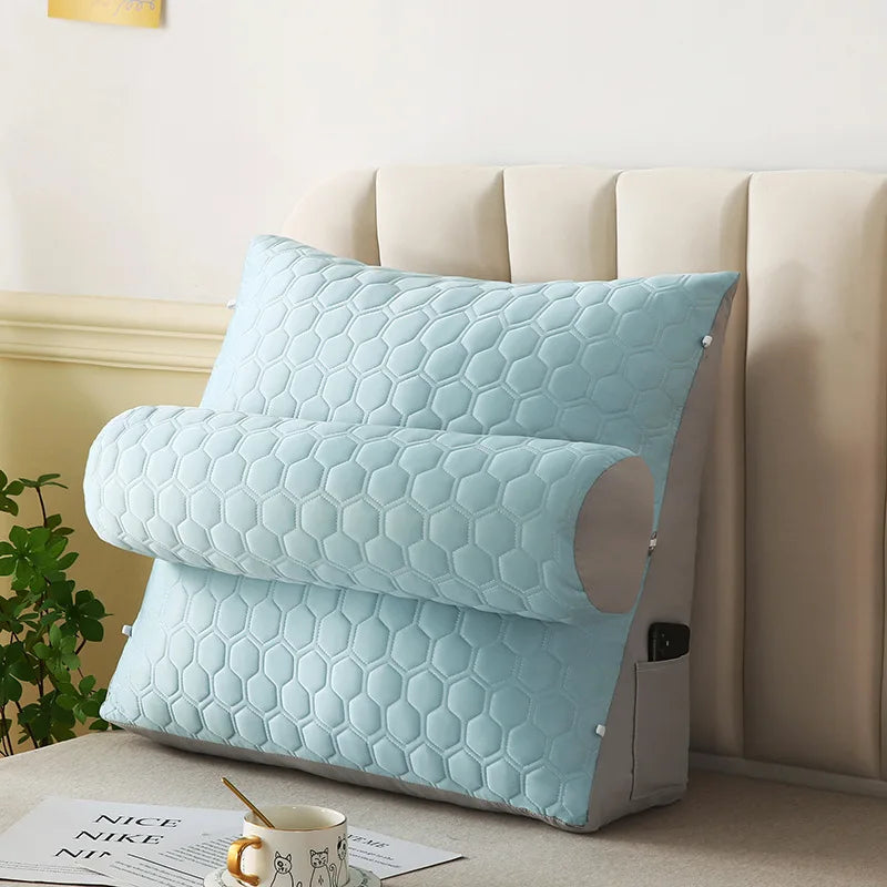 Coussin de Lecture Triangulaire – Grand Cale-Dos en Latex Rafraîchissant - COUSSIN LAB