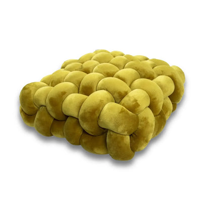 Coussin Carré Tricoté  – Cocon Moelleux