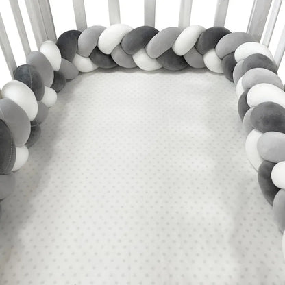 Tour de Lit Tressé Bébé – Coussin Protecteur de Berceau 2 Mètre