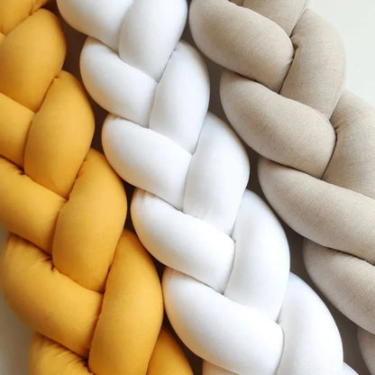 Tour de Lit Tressé Bébé – Coussin Protecteur de Berceau 2 Mètre