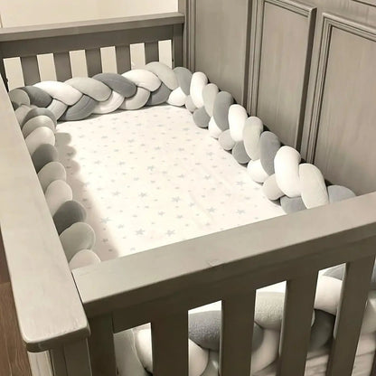 Tour de Lit Tressé Bébé – Coussin Protecteur de Berceau 2 Mètre
