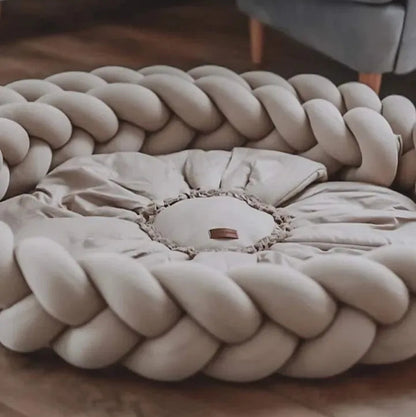 Tour de Lit Tressé Bébé – Coussin Protecteur de Berceau 2 Mètre