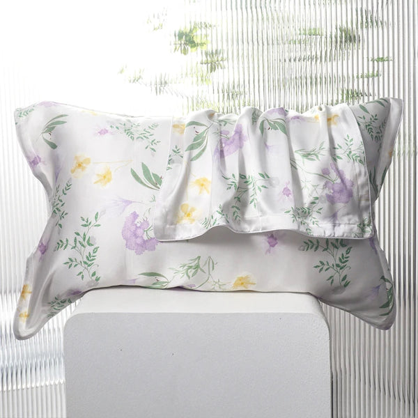 Taie d’oreiller en soie de mûrier 100 % naturelle pour les cheveux et la peau