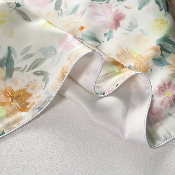 Taie d’oreiller en soie de mûrier 100 % naturelle pour les cheveux et la peau