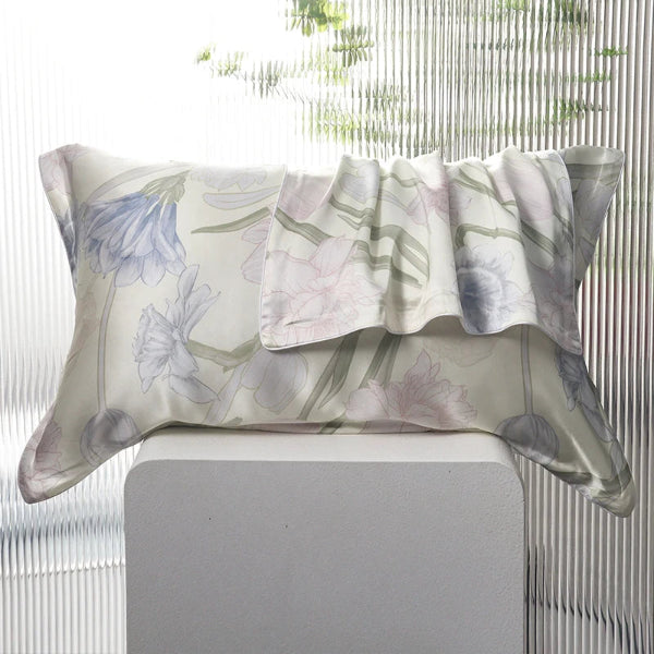 Taie d’oreiller en soie de mûrier 100 % naturelle pour les cheveux et la peau