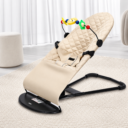 Transat & Balancelle Bébé Ergonomique – 3 Positions Réglables, Balancement Naturel et Barre à Jouets (0 à 3 Ans)