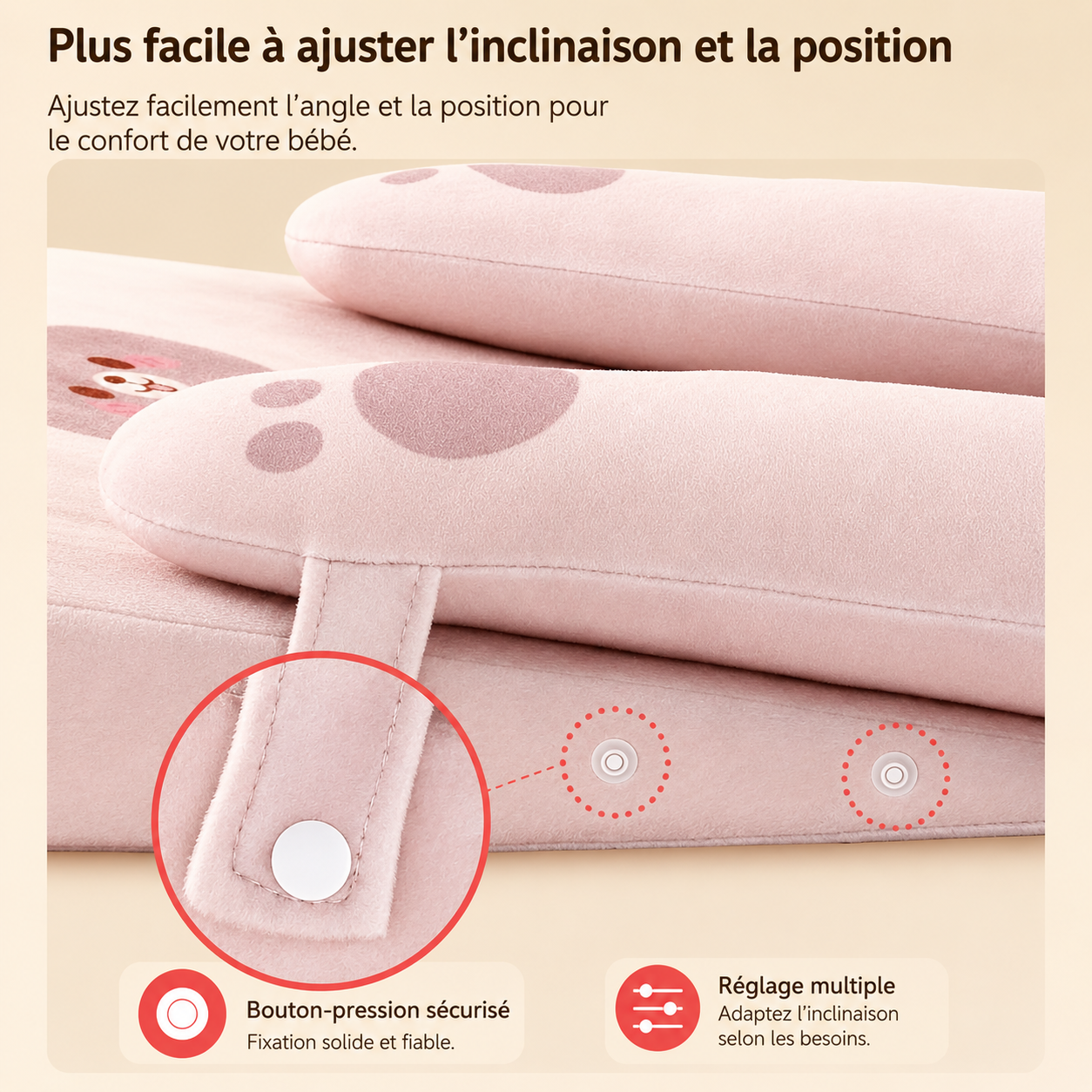 coussin bebe anti reflux anti regurgitation plan incline