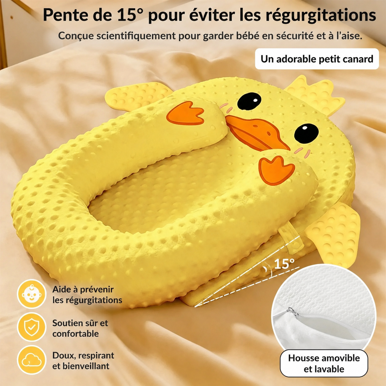 coussin bebe anti reflux anti regurgitation plan incline