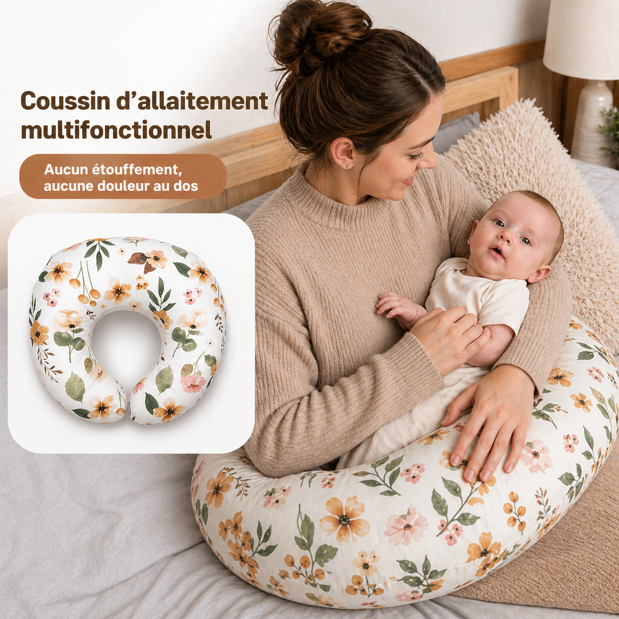 Coussin d’allaitement BabyFlow™ Multifonctionnel – Soutien optimal & confort total - COUSSIN LAB