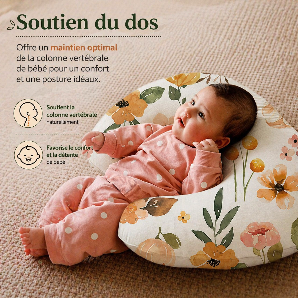 Coussin d’allaitement BabyFlow™ Multifonctionnel – Soutien optimal & confort total - COUSSIN LAB