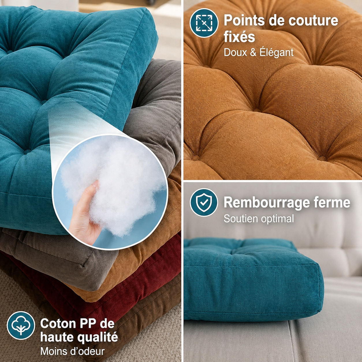 coussin de sol yoga méditation
