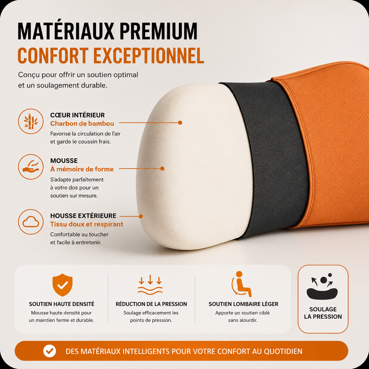 coussin lombaire ergonomique 